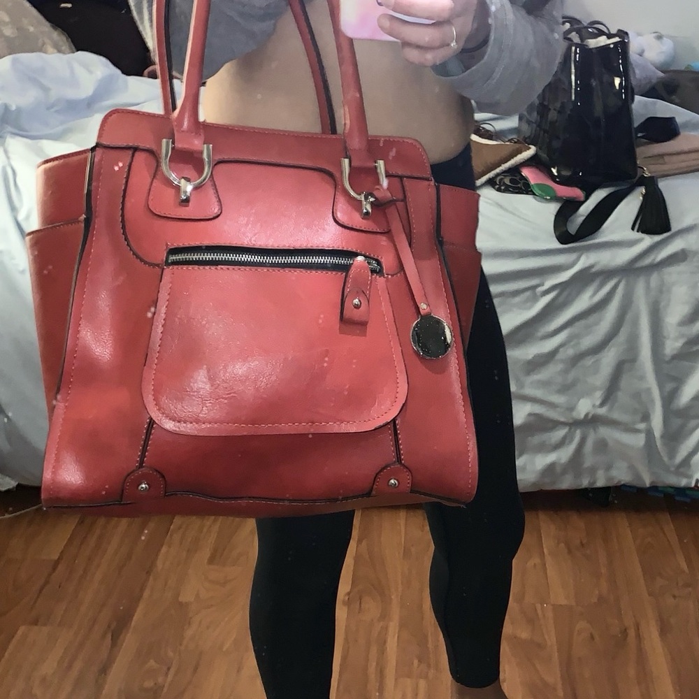 Big boho red orange bag